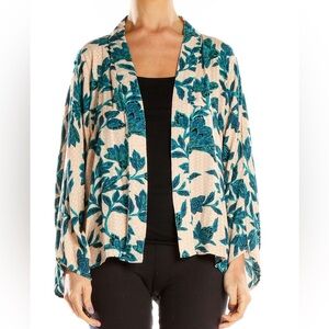 Anthropologie Floral Kimono Top